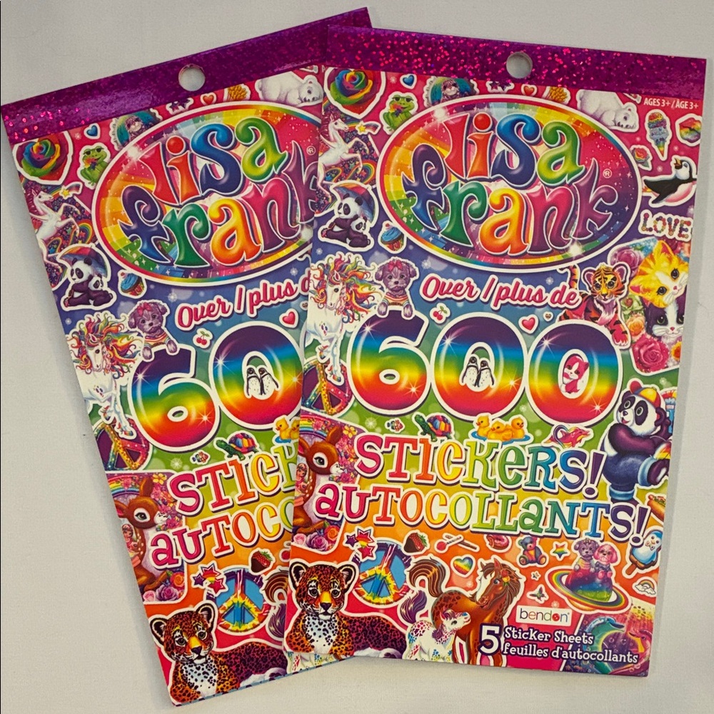 Lisa Frank Vibrant Sticker Collection with Animals